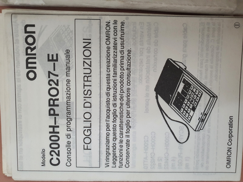 중고A(C200H-PRO27-E) FOGLIO D'ISTRUZIONI